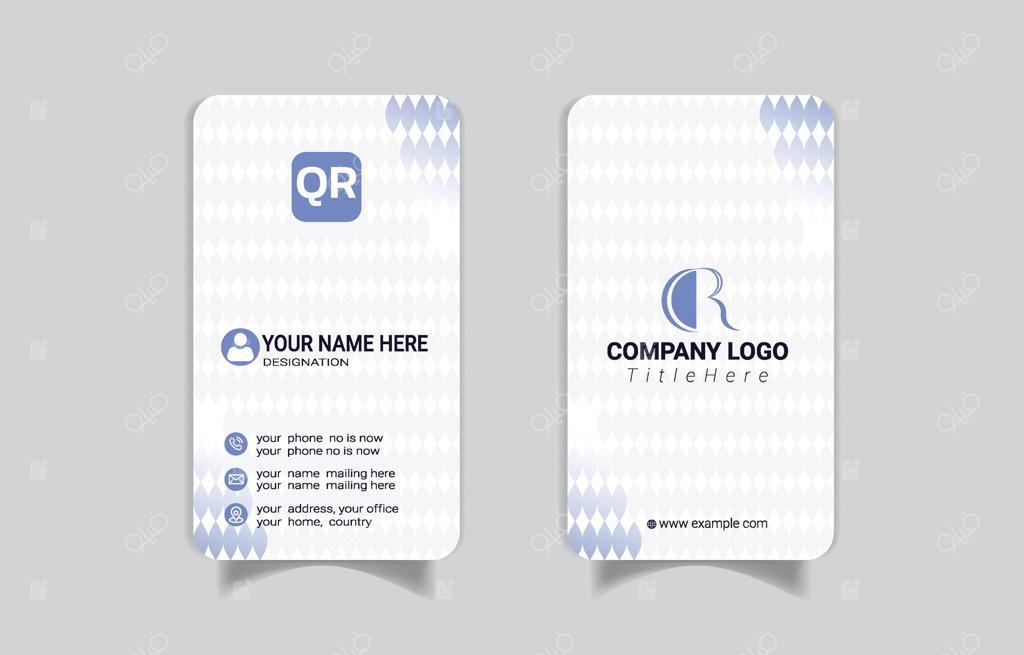 کارت ویزیت عمودی با طرح رنگ جسورانه