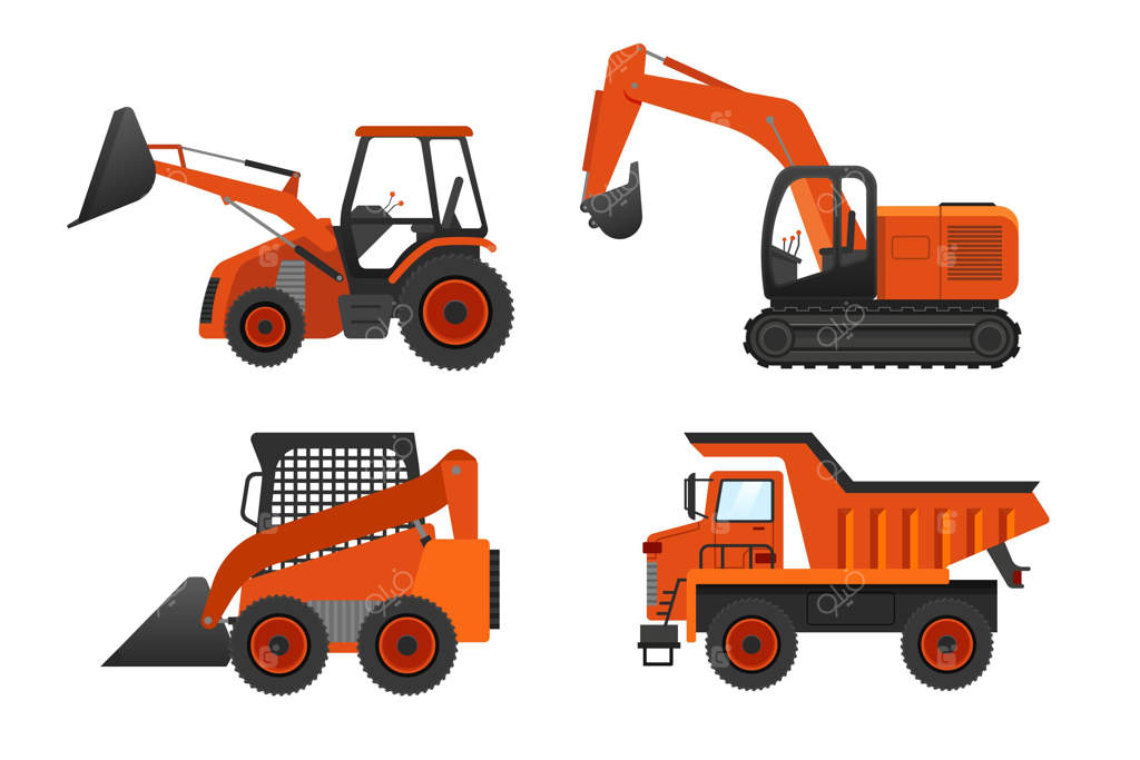 طرح مجموعه بیل مکانیکی