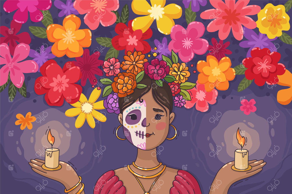 پس‌زمینه دست‌کشیده روز مردگان