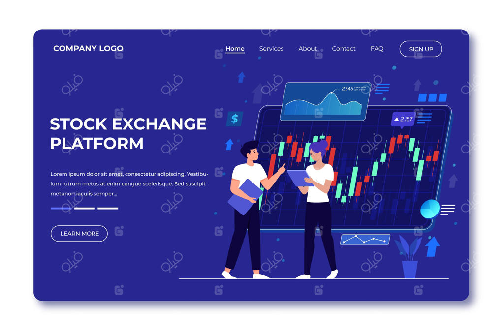 صفحه فرود پلتفرم بورس