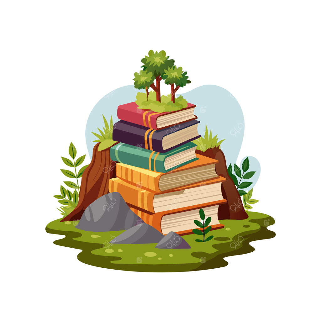 مفهوم تصویر برداری از دسته کتاب‌ها