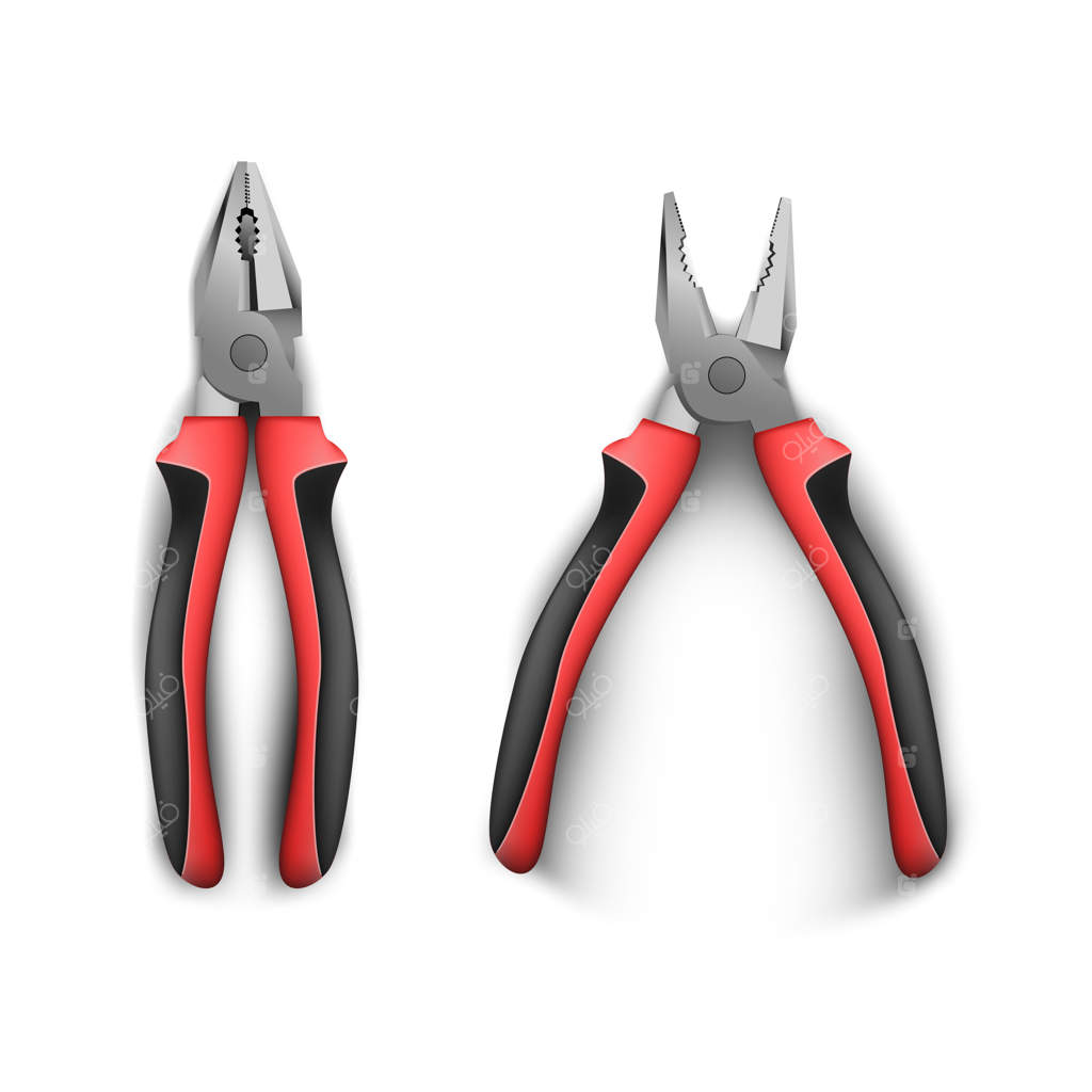 دو انبردست با دسته‌های لاستیکی، باز و بسته می‌شوند.