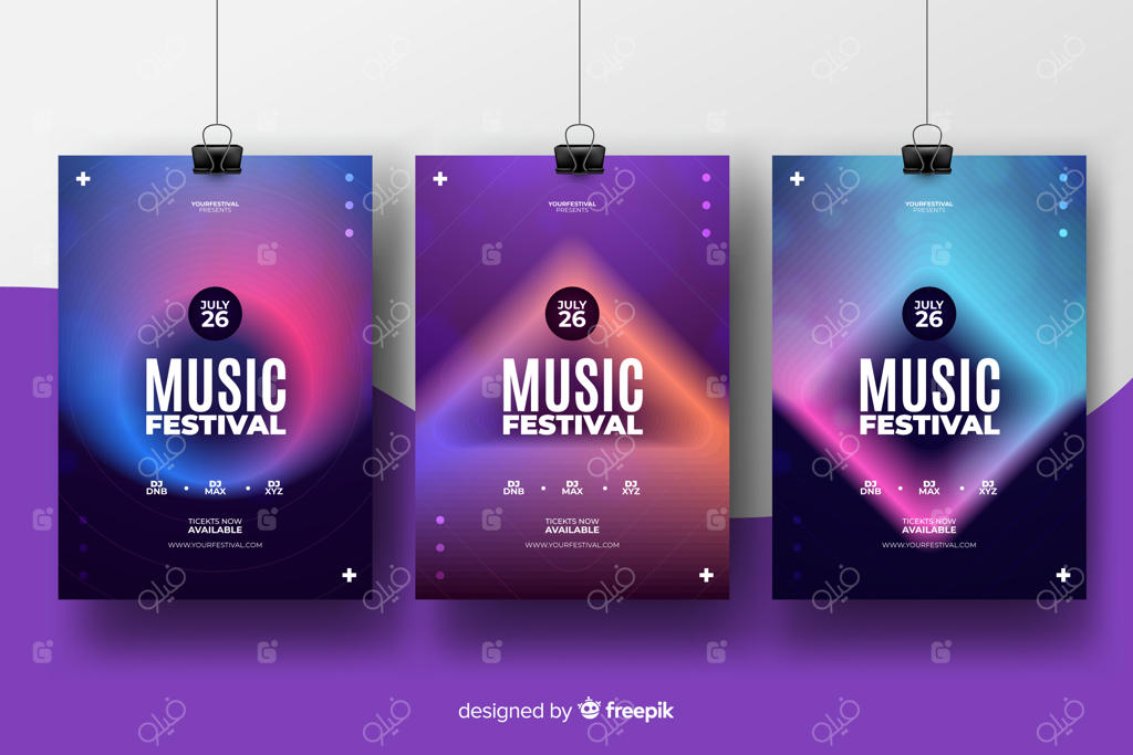 قالب پوستر جشنواره موسیقی انتزاعی