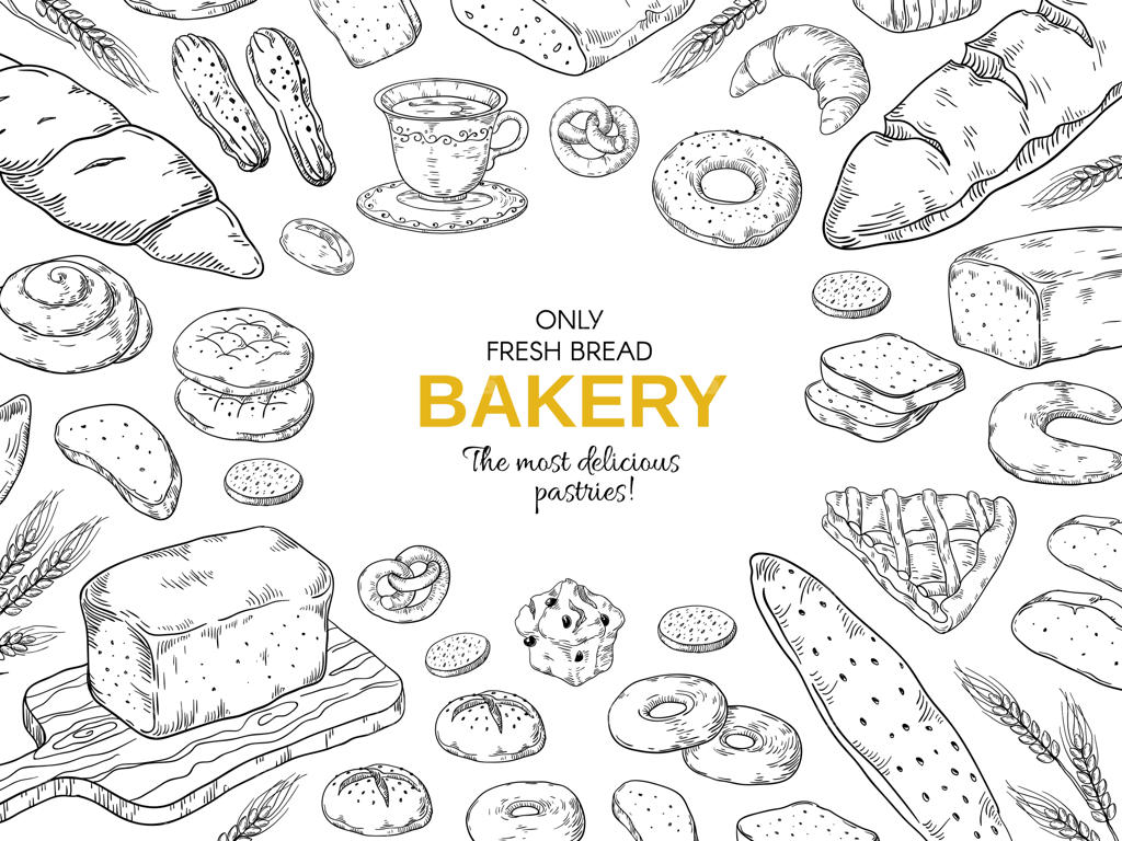 قالب نانوایی: طرح دستی نان و شیرینی