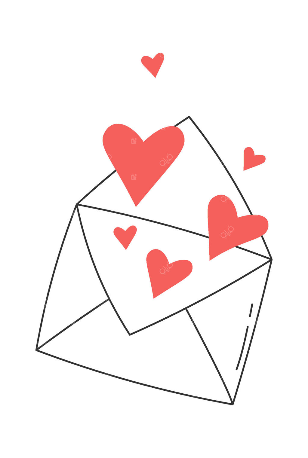 طرح خطی نامه عاشقانه - پیام عاشقانه در طراحی مدرن