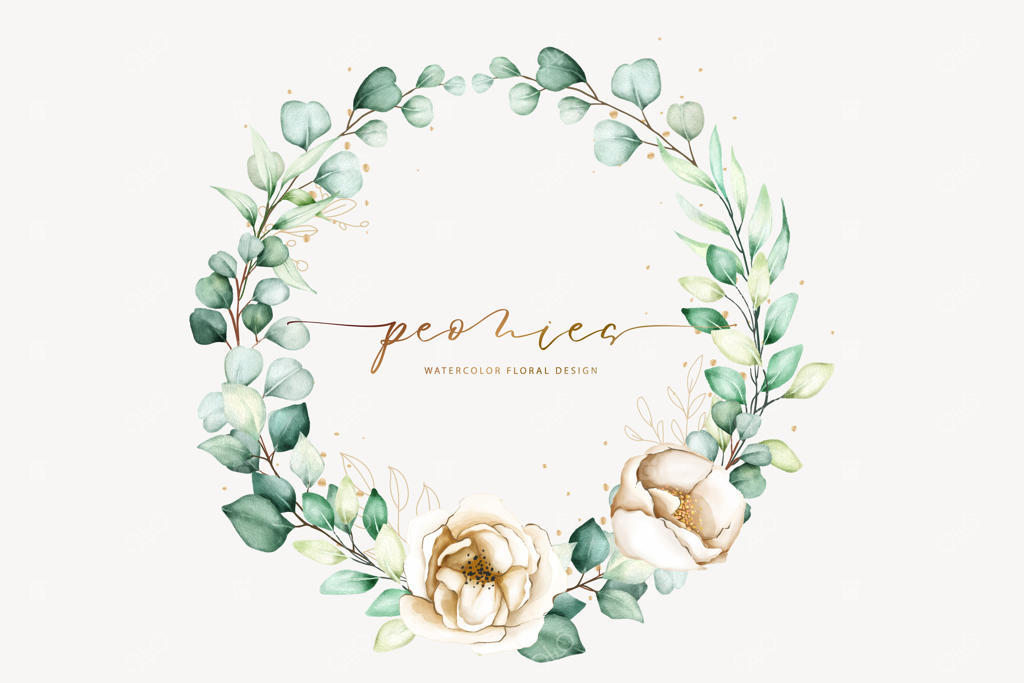 نقاشی دست‌ساز آبرنگی حلقه گل صد تومانی