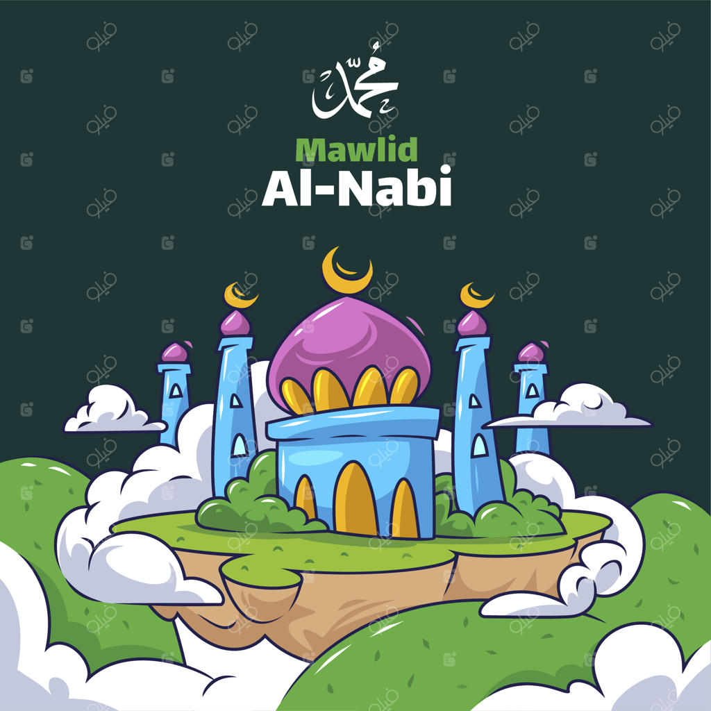 تصویرسازی تخت برای میلاد النبی