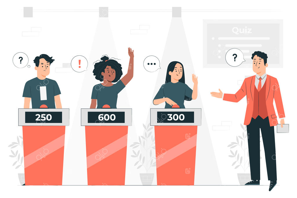 تصویرسازی مفهوم مسابقه تلویزیونی