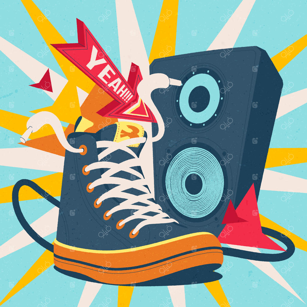 تصویرسازی موسیقی ایندی با طراحی دستی