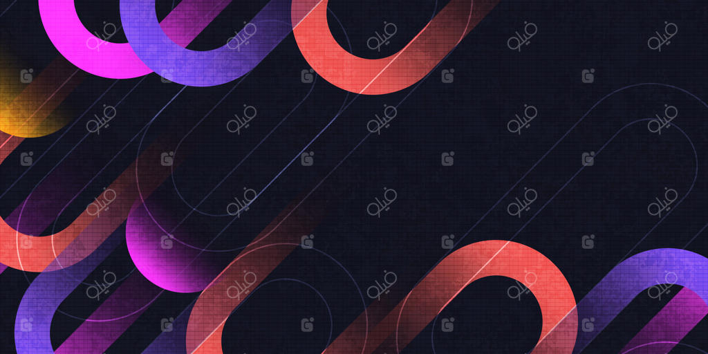 پس‌زمینه‌ای زنده با اشکال هندسی رنگارنگ و گرادیانت بر روی زمینه تیره. مناسب برای طراحی بنر، کاور یا صفحه اول وب سایت.