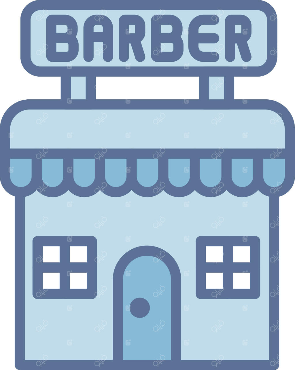 استایل نماد پر شده آرایشگاه