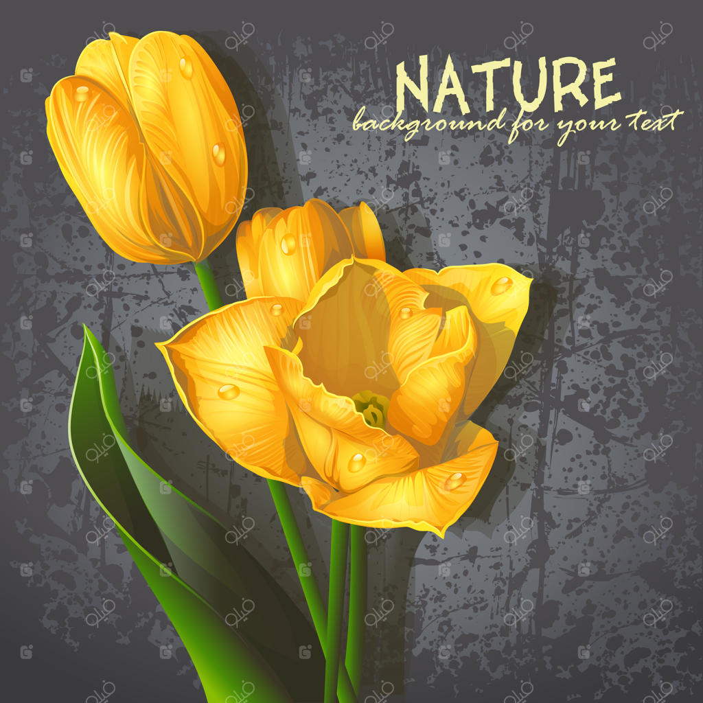 زمینه متن شما با لاله‌های زرد