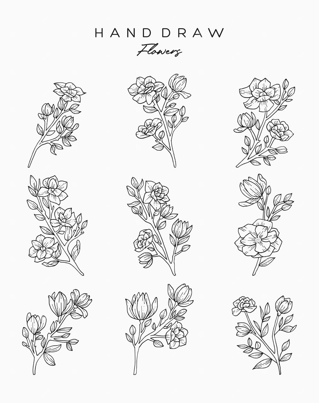 دسته‌ای از گل‌ها و برگ‌های واقعی