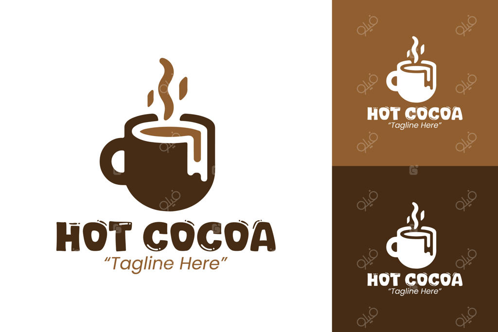 طراحی لوگوی هات چاکلت خوشمزه برای تبلیغات فصلی زمستانی