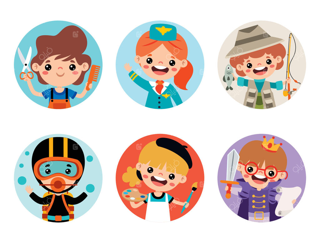 کارتون: آرایشگر، مهماندار، ماهیگیر، غواص، نقاش، بازیگر