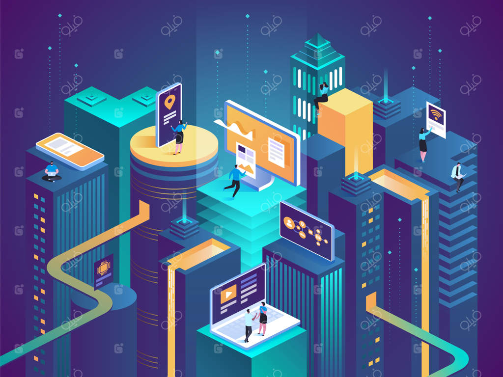 مفهوم ایزومتریک شهر هوشمند: ساختمان‌های هوشمند