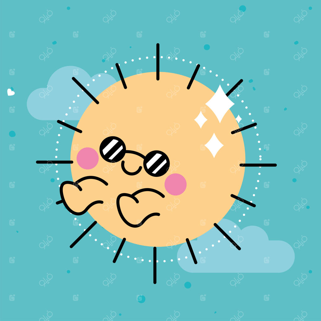 شخصیت بامزه خورشید کawaii