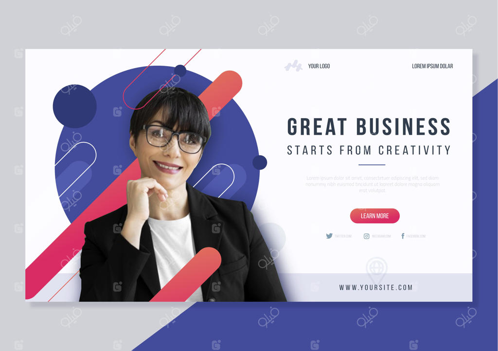 طراحی افقی و عالی قالب وب‌سایت تجاری