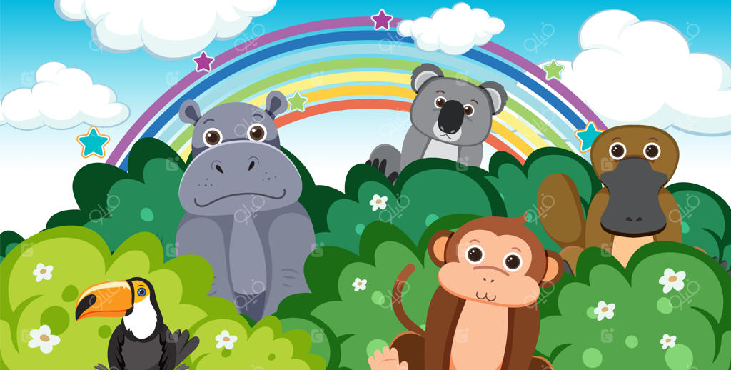 حیوانات وحشی در جنگل