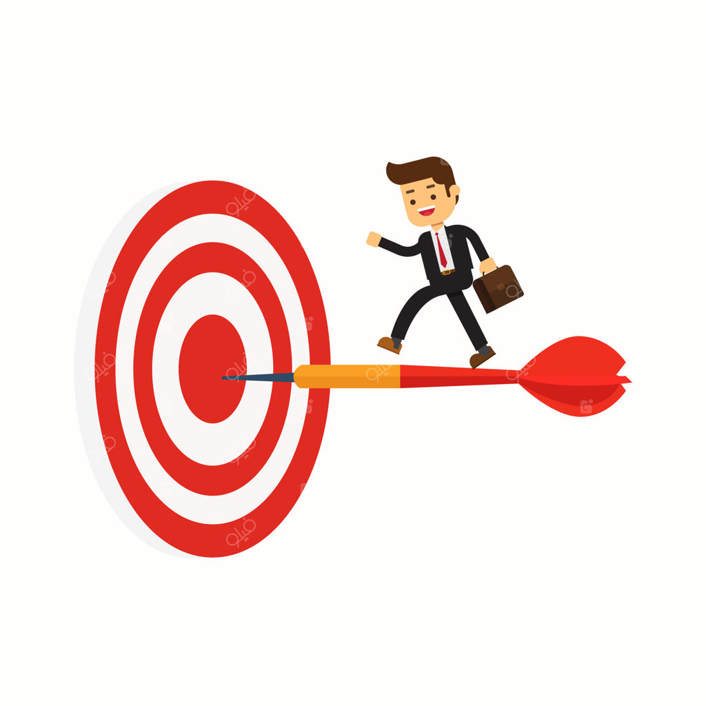 تاجر بر روی دارت در حال رسیدن به هدف تجاری است