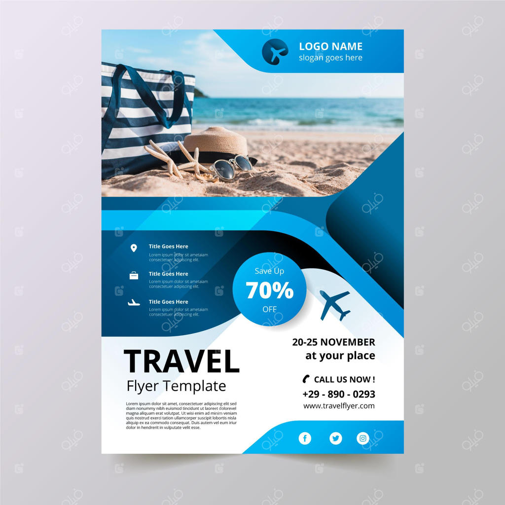 قالب بروشور فروش تورهای مسافرتی