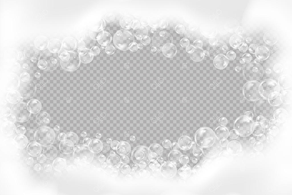 کف حباب‌دار صابون.