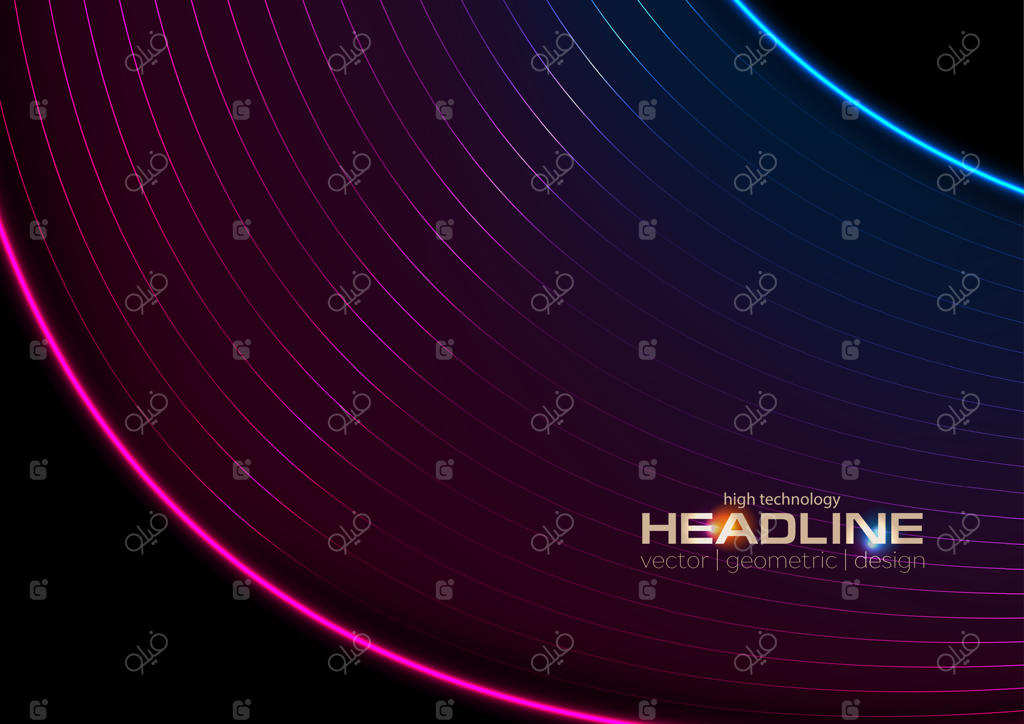 زمینه آینده‌گرا و نوستالژیک با امواج نئون