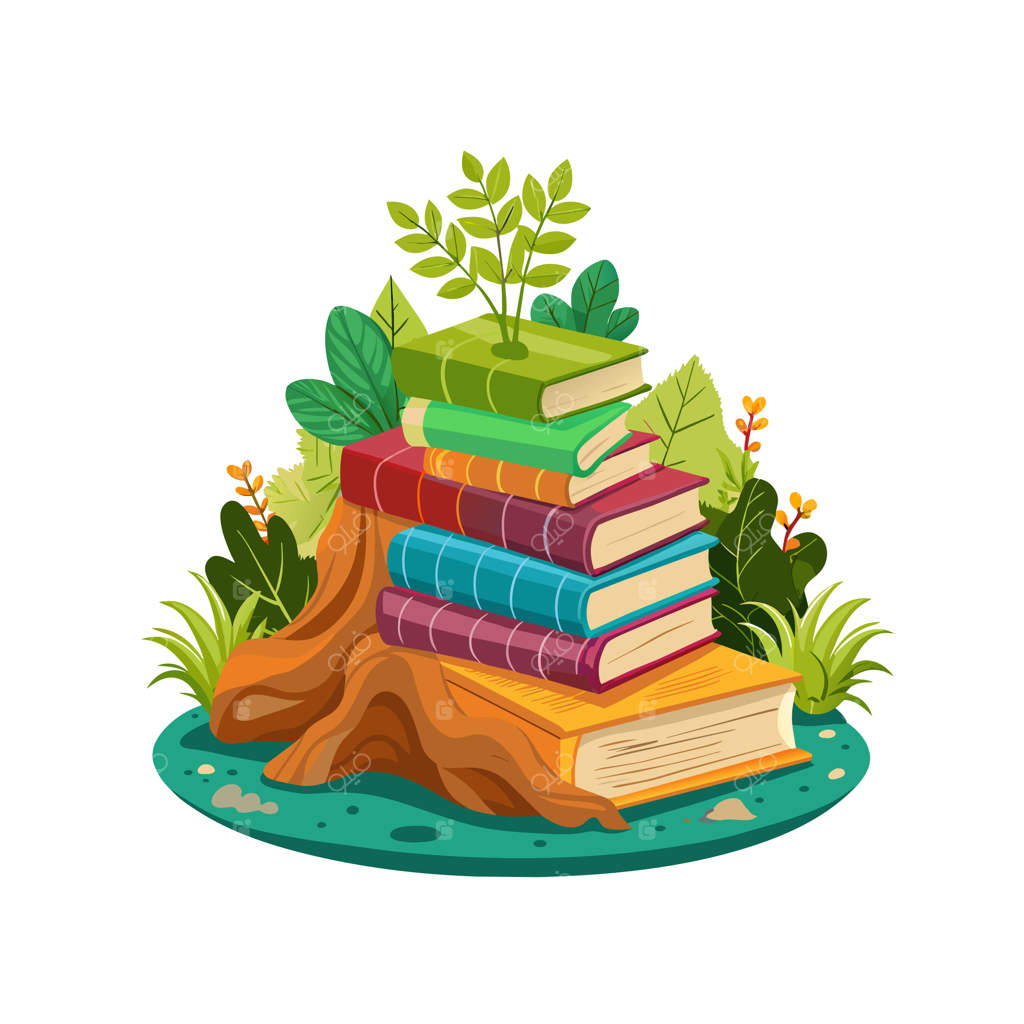 مفهوم تصویرسازی وکتور انباشت کتاب‌ها