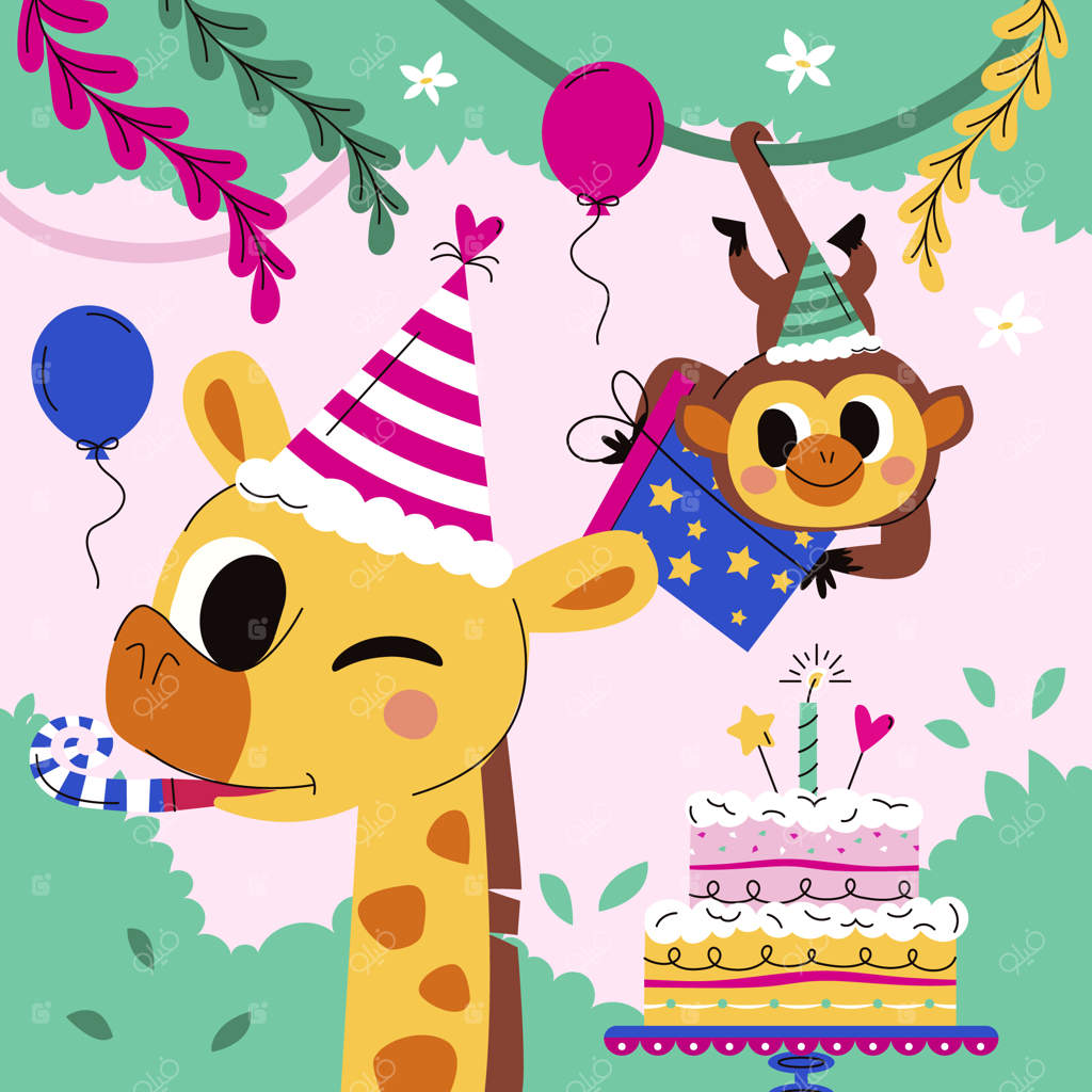 تصویرسازی دستی برای تولد