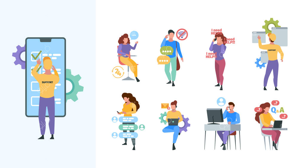 مشاوره آنلاین: مجموعه تصاویر مفهومی از مرکز راهنمایی، آموزش وب، خط مشاوره و خدمات اختصاصی