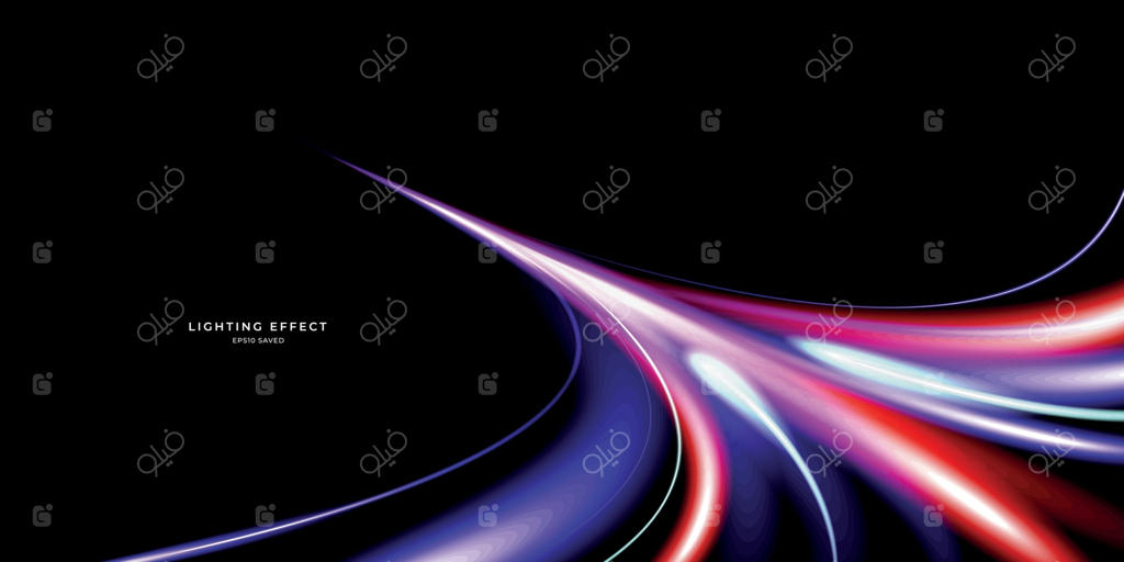 بردار رد نورهای رنگارنگ با افکت محوشدگی حرکت