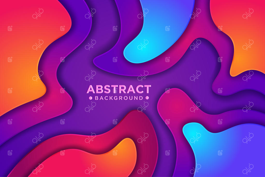 پس‌زمینه انتزاعی، موج‌دار و رنگارنگ سه‌بعدی؛ پس‌زمینه مایع و مدرن