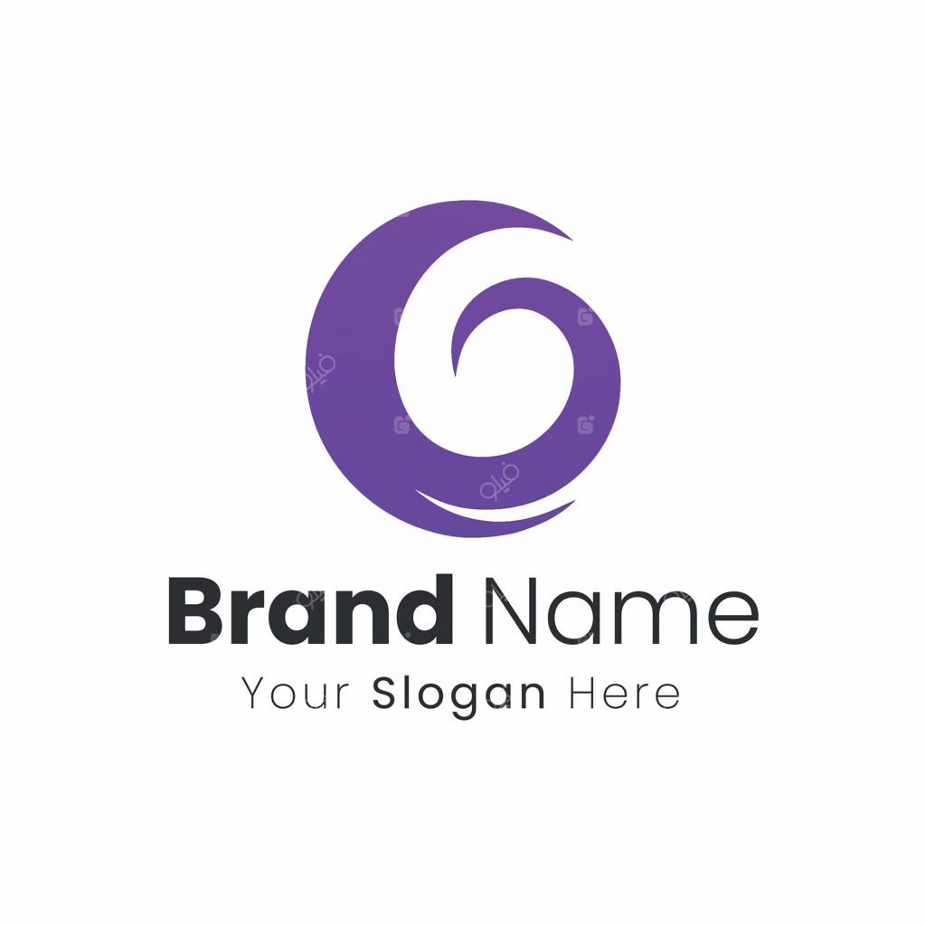 لوگوی شکل انتزاعی و شیک با گرادیانت بنفش، عالی برای هویت برندینگ