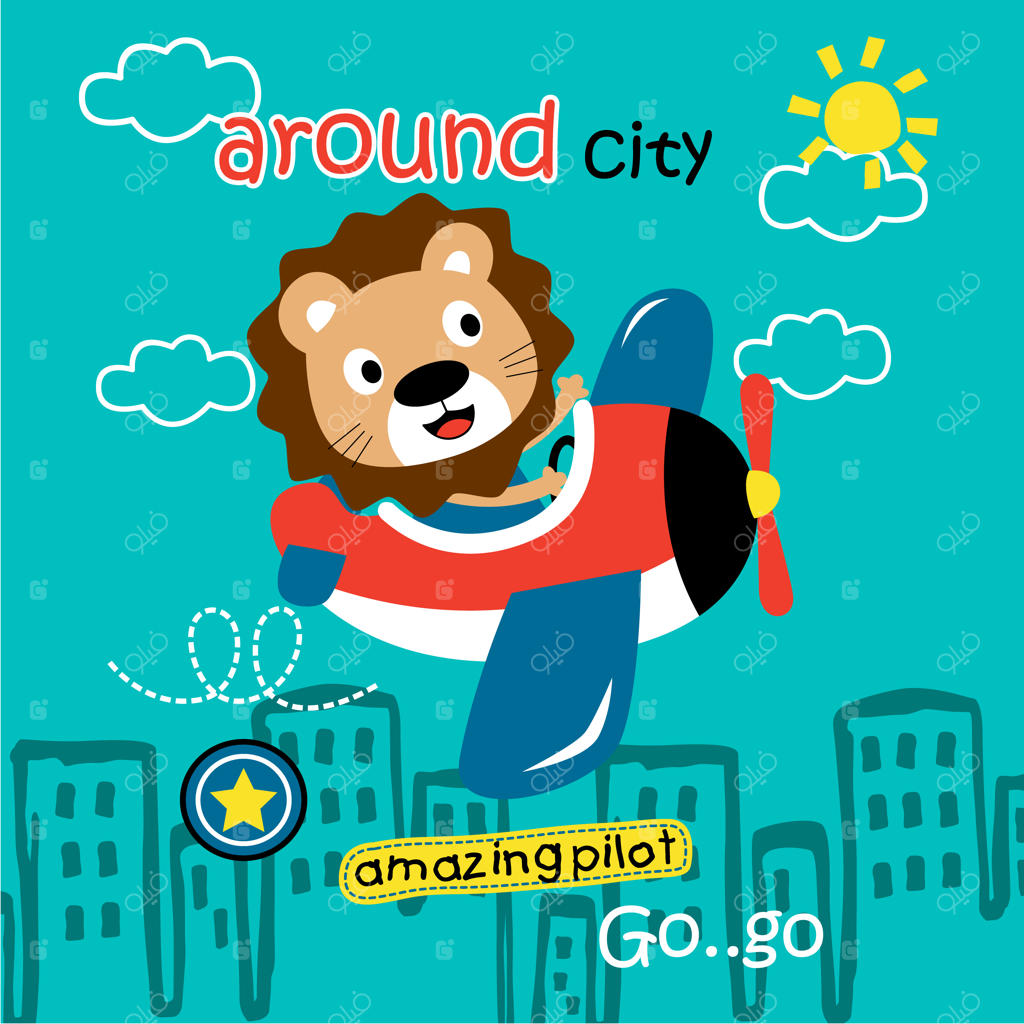 شیر کارتونی خنده‌دار