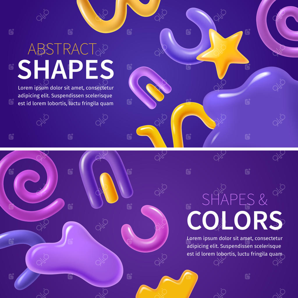 مجموعه‌ای از دو قالب بنر افقی