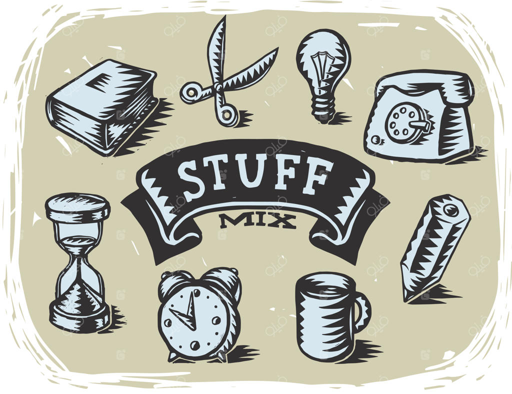 مجموعه‌ای از اشیاء گرافیکی متنوع