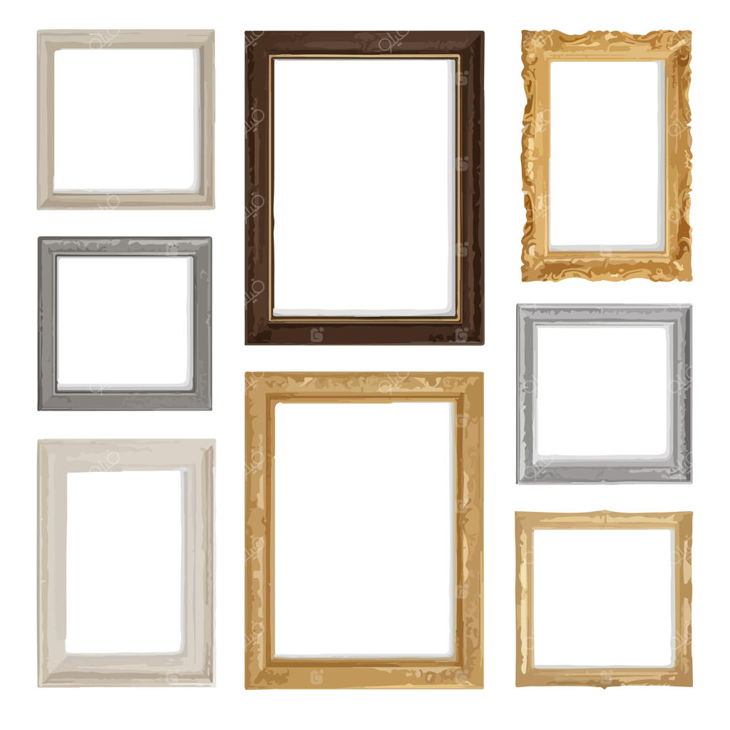 مجموعه آثار هنری با قاب طلایی