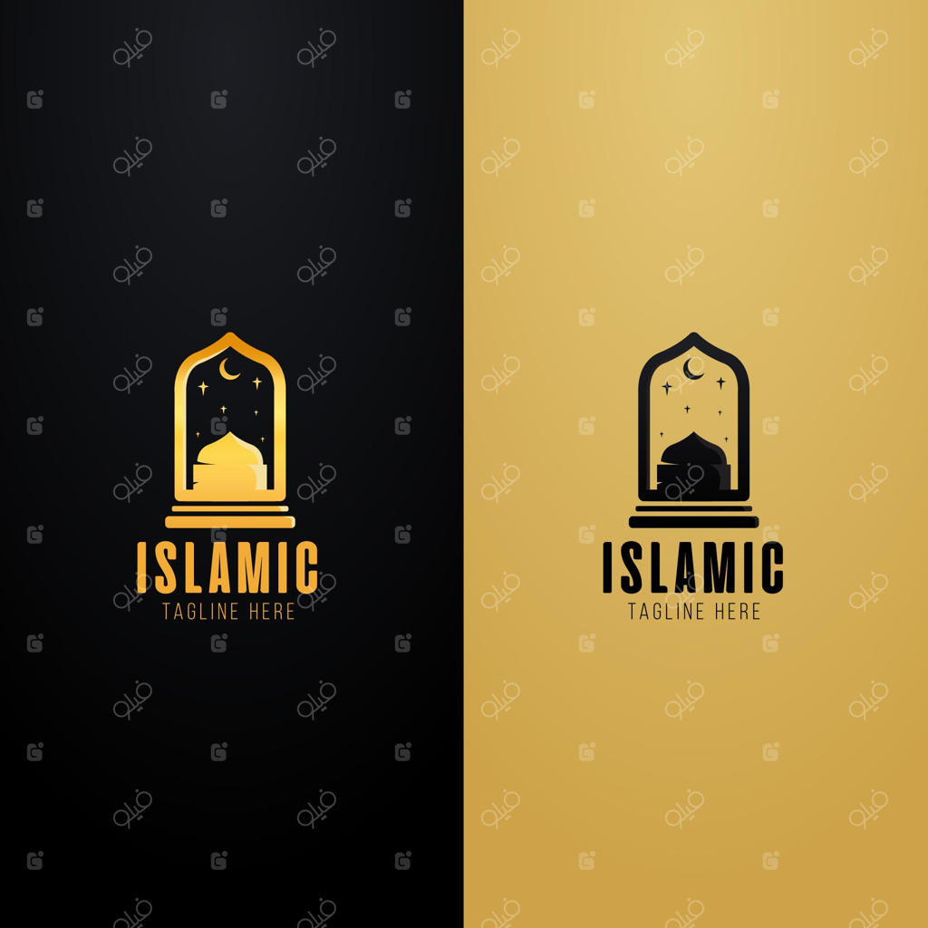 مجموعه لوگوی اسلامی دو رنگ