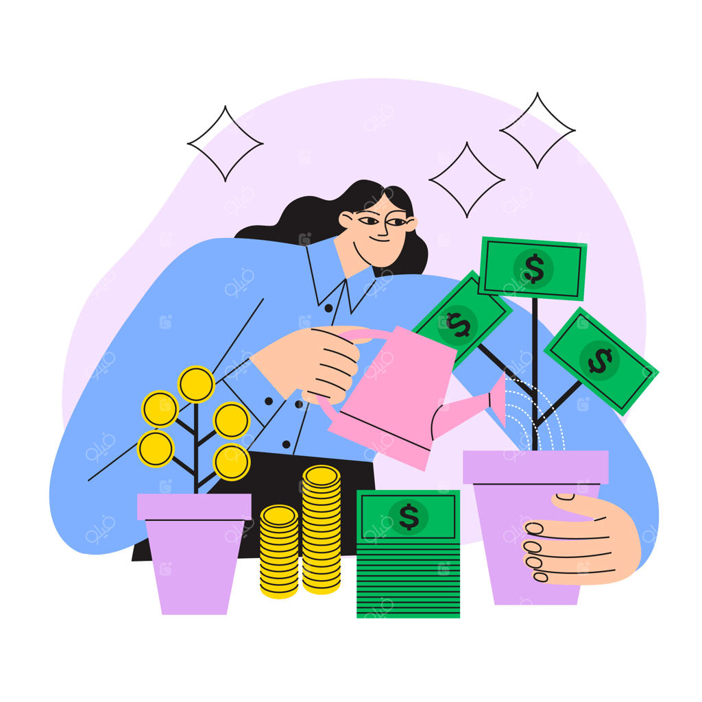 تصویرسازی سرمایه‌گذاری با طراحی دستی