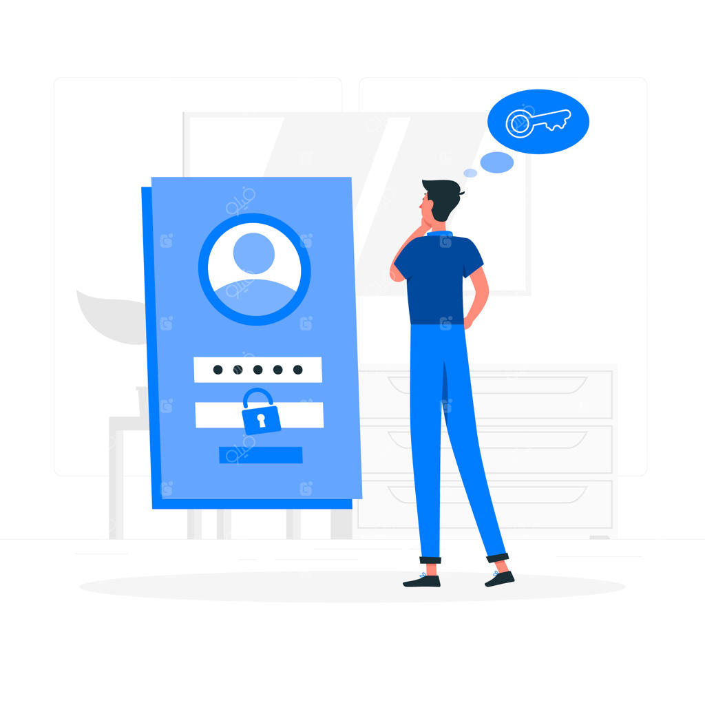 ایده‌ی تصویرسازی فراموشی رمز عبور