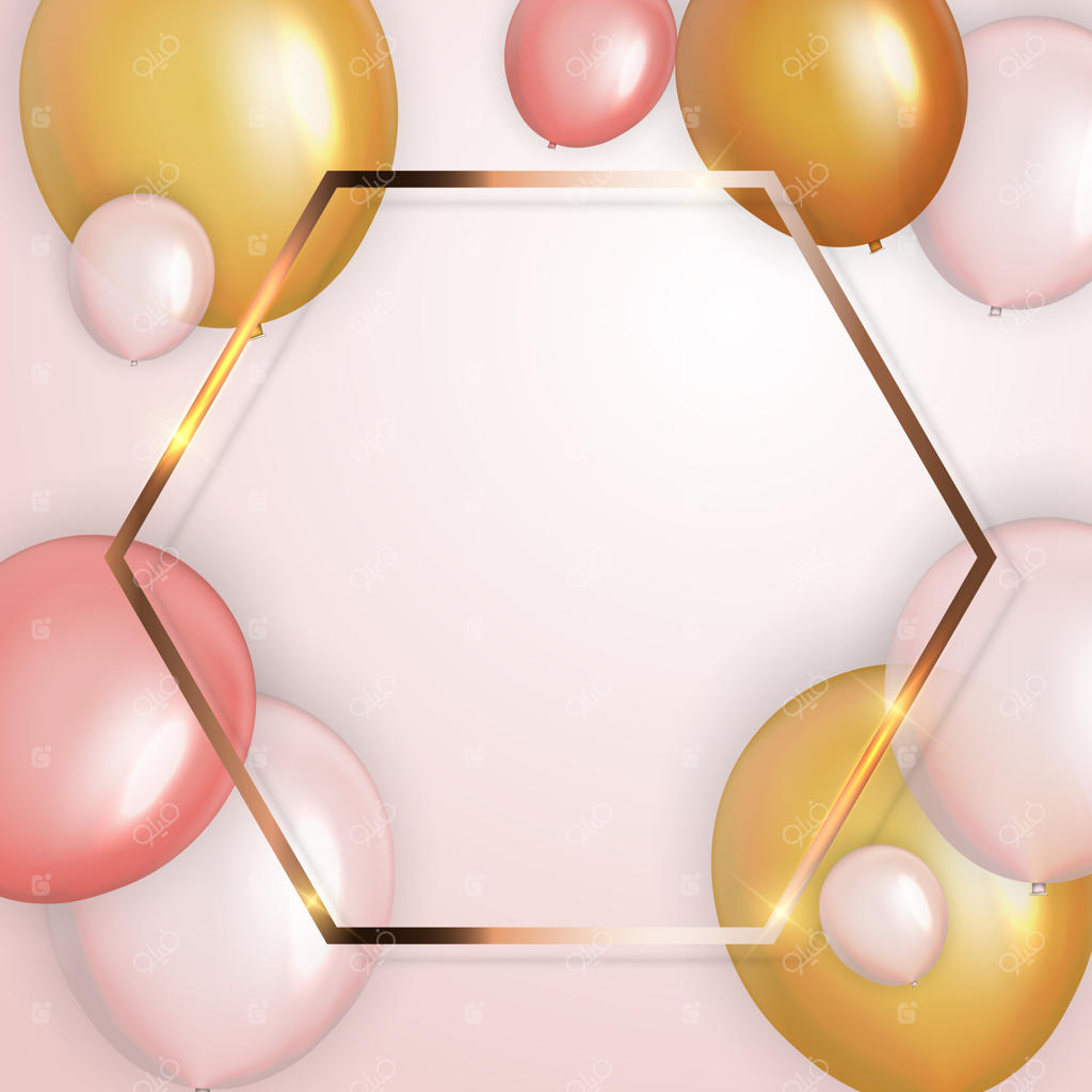 مجموعه‌ای از بادکنک‌های رنگارنگ براق: تزئینات جشن تولد و سالگرد.