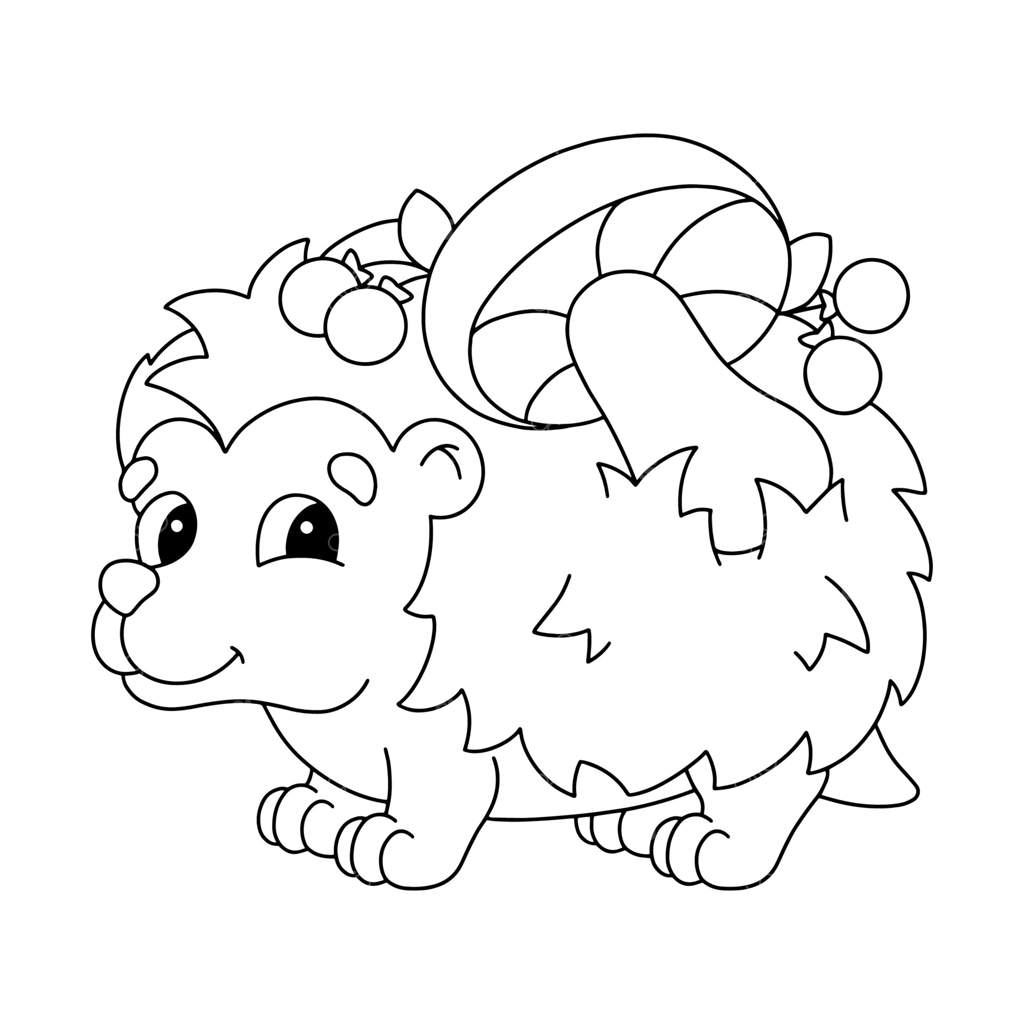 جوجه تیغی بامزه با سبد میوه در روز آفتابی در باغی جادویی