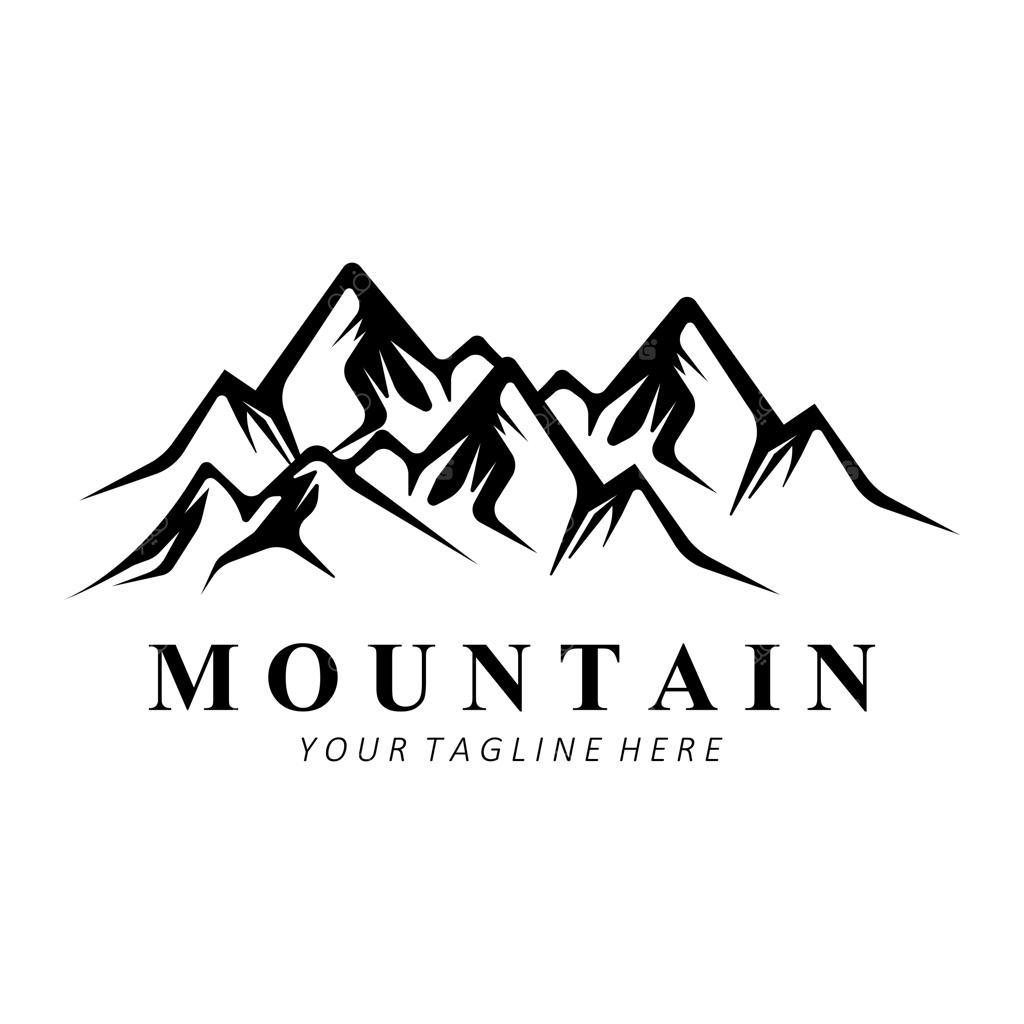 طرح وکتور لوگوی کوهستان، مناسب برای طبیعت‌دوستان و کوهنوردان