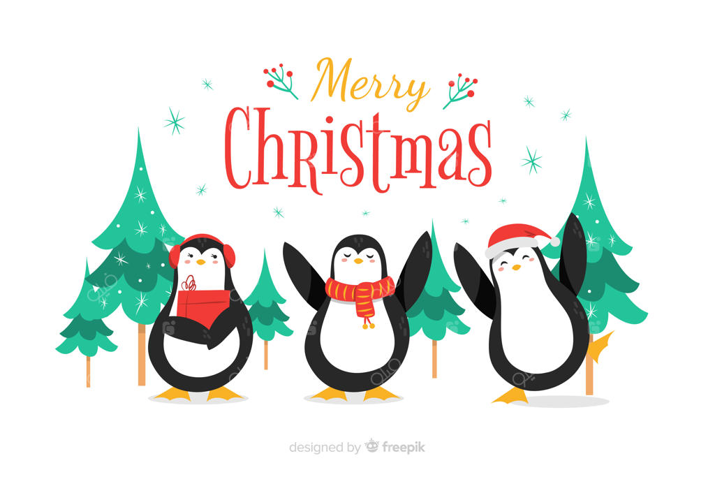 پس‌زمینه کریسمس با طراحی ساده و تخت