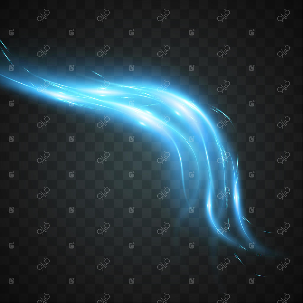 وکتور افکت نور انتزاعی آبی