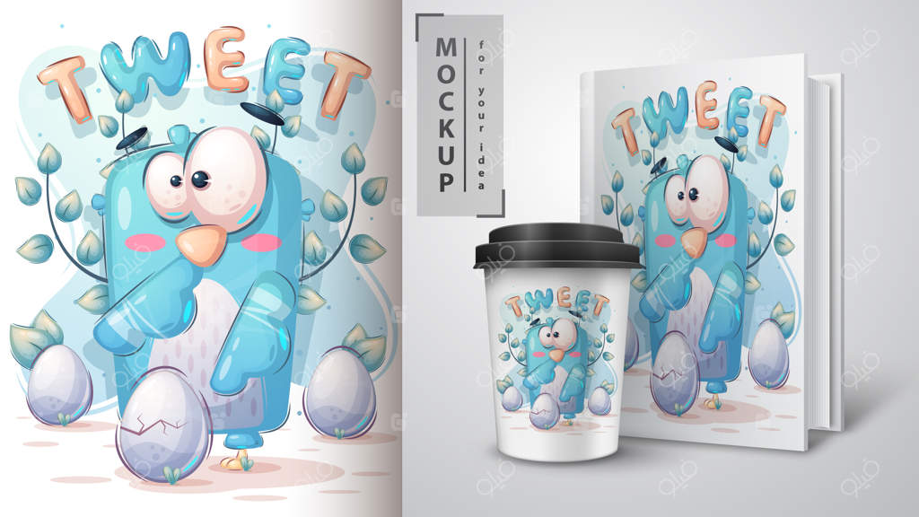 شخصیت کارتونی: کبوتر دوست‌داشتنی و تخم‌مرغ