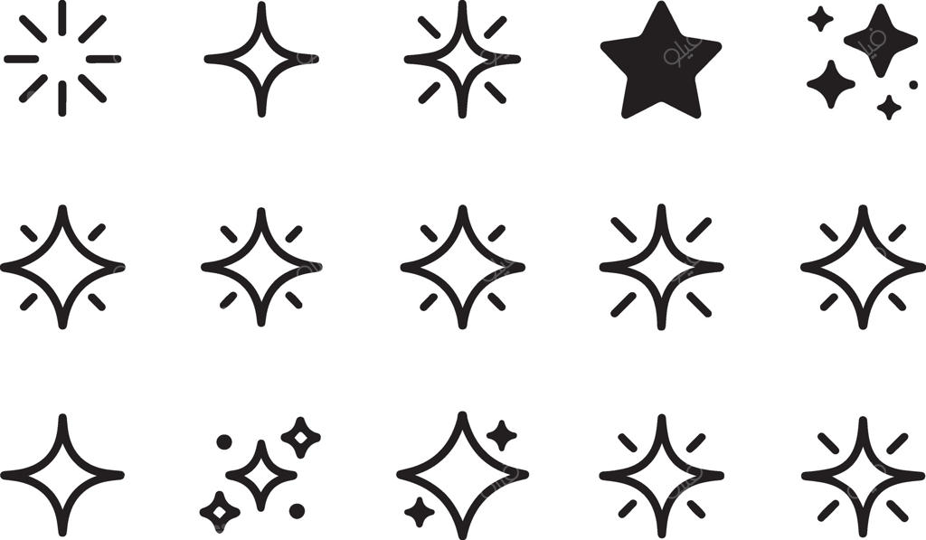 طرح سیلوئت ستاره بر روی سطح شطرنجی