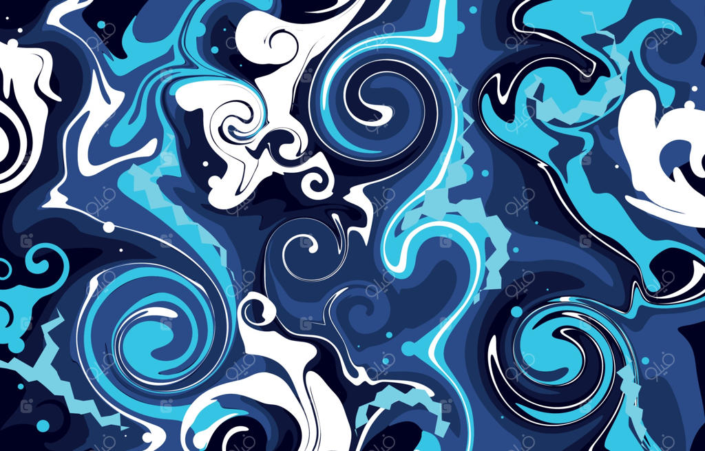 اثر مرمرین رنگارنگ با پس‌زمینه چرخشی