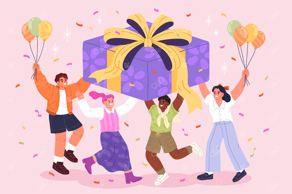 تصویرسازی تولد با دست کشیده شده