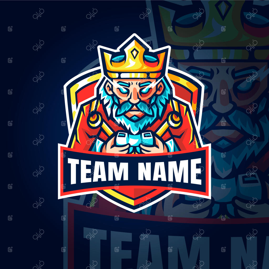 قالب لوگوی گیمینگ طرح دستی